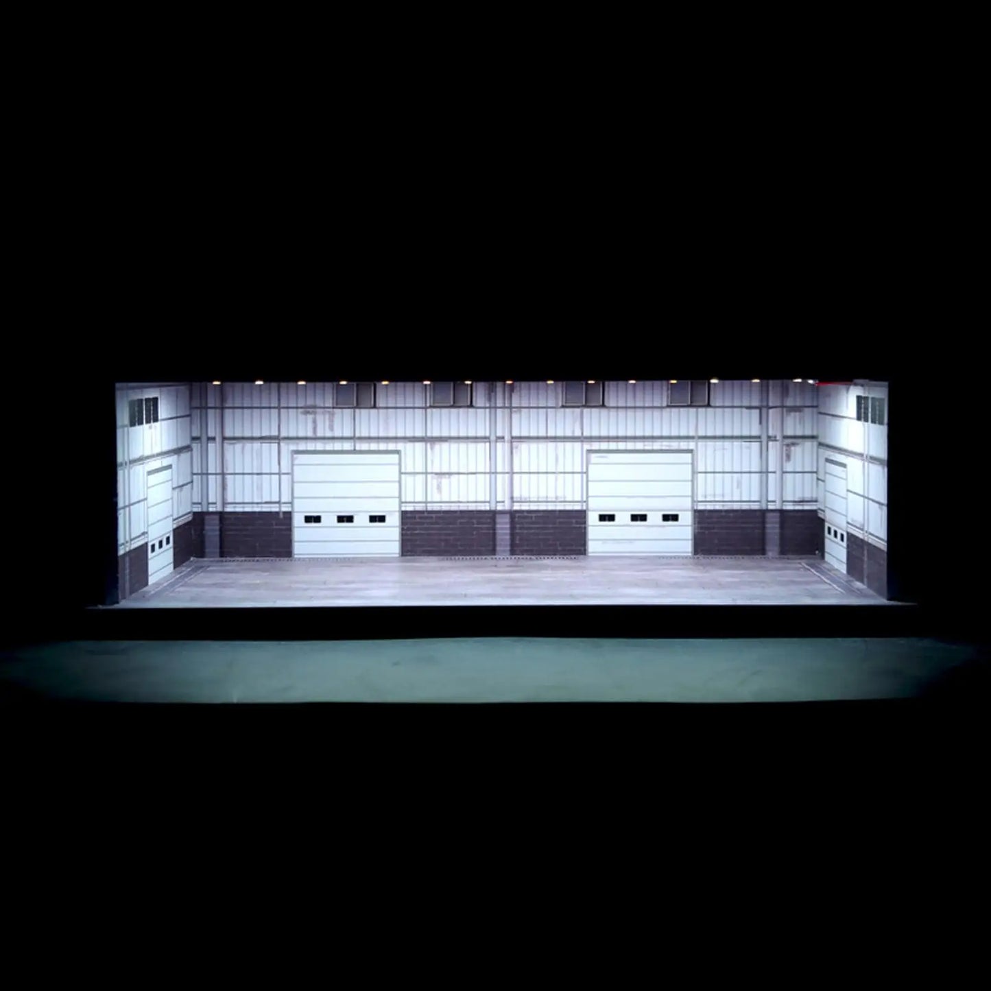 1/64 Scale Diecast Model Car Display Case Garage with LED Lighting Blue Parking Garage Diorama for Hot Wheels Matchbox Collection