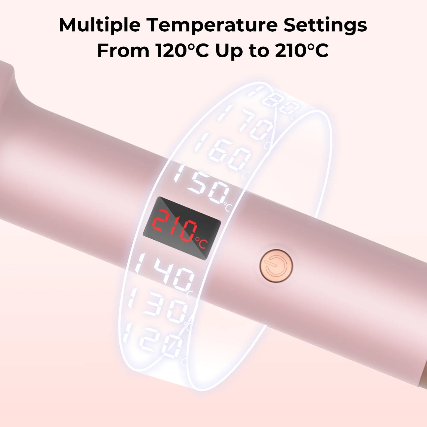 1.5 Inch Ceramic Tourmaline Ionic Heated Curling Brush Professional Volumizing Hot Styling Tool with 10 Heat Settings Dual Voltage Auto Shut Off Blue