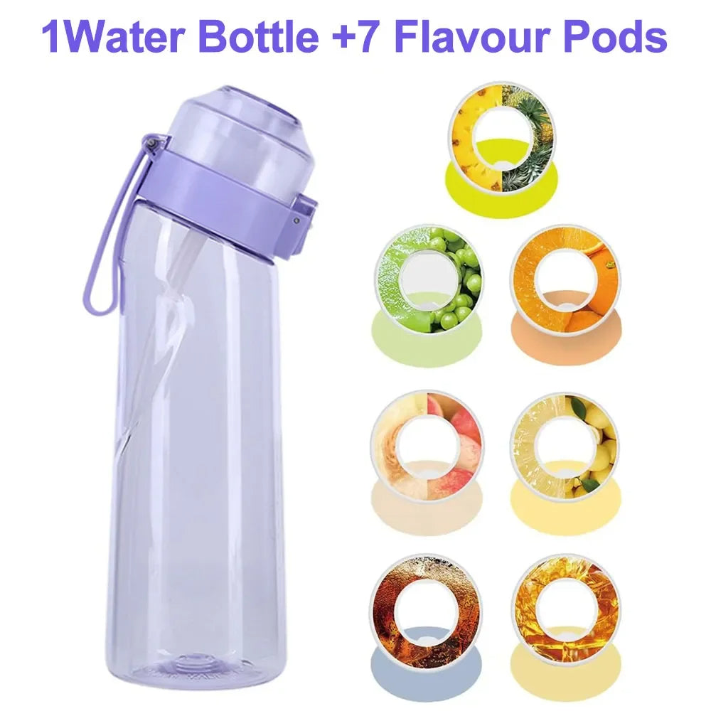 エアアップ フレーバーウォーターボトル 650ml 7種類のフルーツフレグランスポッド付き - 砂糖不使用、ゼロカロリーの香りベースの水分補給システム