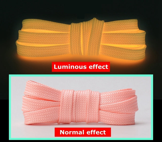 Cordones de Zapatos Fluorescentes que Brillan en la Oscuridad - Cordones de Zapatos Luminosos de Ne?n de Alta Visibilidad para Zapatillas y Zapatos Casuales