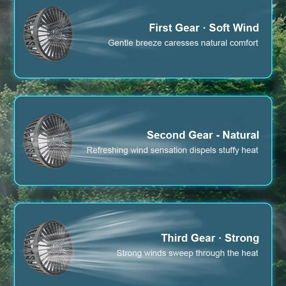 12V dobbelthoved blæser til bilsædekøling og luftstrømsforbedring