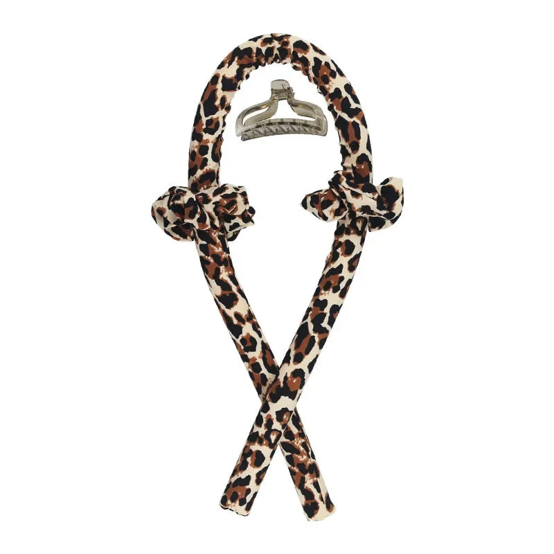 Banda de Cabelo com Rolo para Encaracolar sem Calor - Modelador de Cabelo Noturno sem Calor para Todos os Tipos de Cabelo - Ferramenta de Modelagem com Fita de Cetim de Seda e Mola de Cabelo