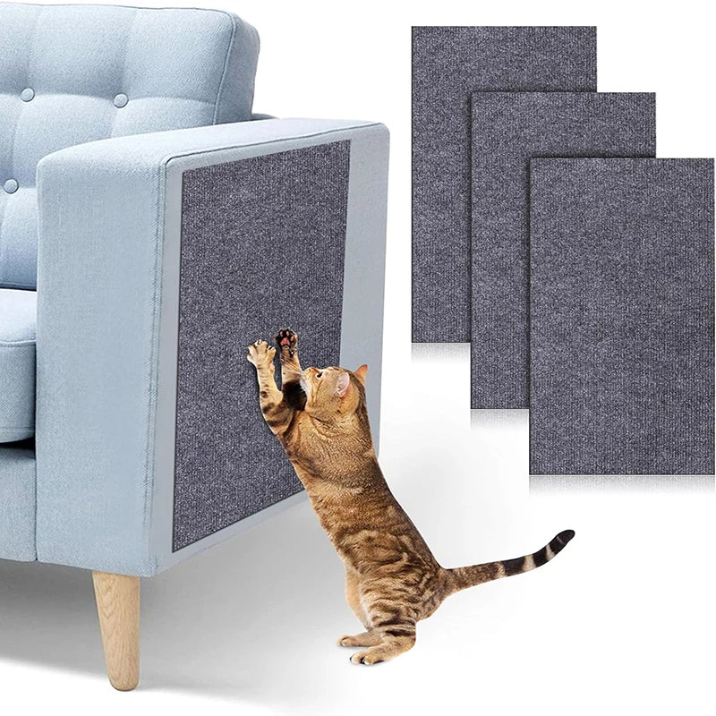 Premium Self-Adhesive Cat Anti Scratch Mat - Trimmable Furniture Protector for Couch, Wall & Chair - Durable Polyester Cat Scratching Pad