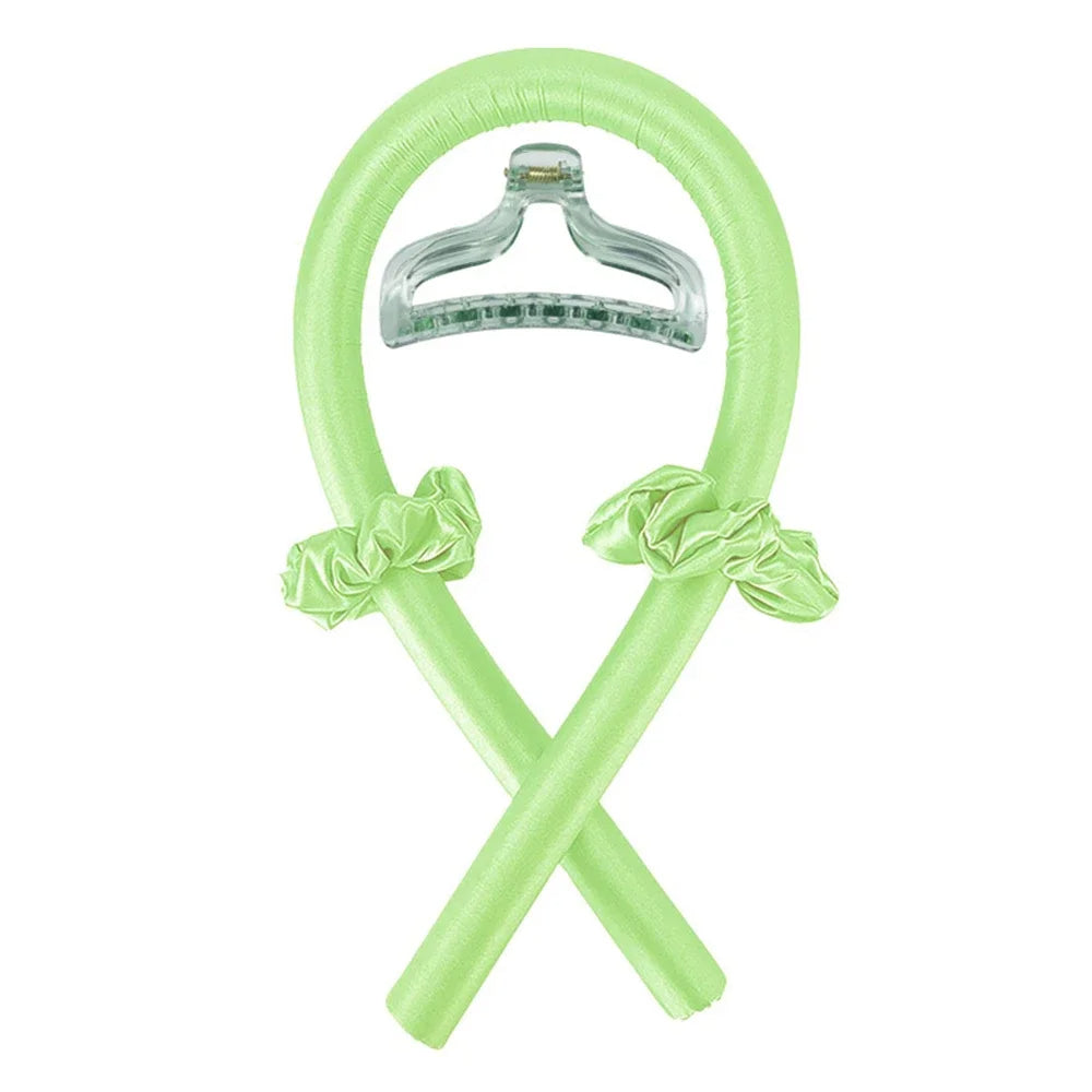 Banda de Cabelo com Rolo para Encaracolar sem Calor - Modelador de Cabelo Noturno sem Calor para Todos os Tipos de Cabelo - Ferramenta de Modelagem com Fita de Cetim de Seda e Mola de Cabelo