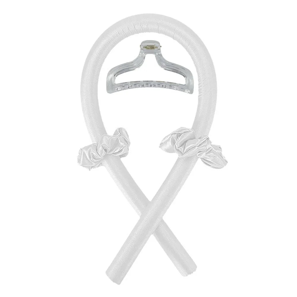 Banda de Cabelo com Rolo para Encaracolar sem Calor - Modelador de Cabelo Noturno sem Calor para Todos os Tipos de Cabelo - Ferramenta de Modelagem com Fita de Cetim de Seda e Mola de Cabelo