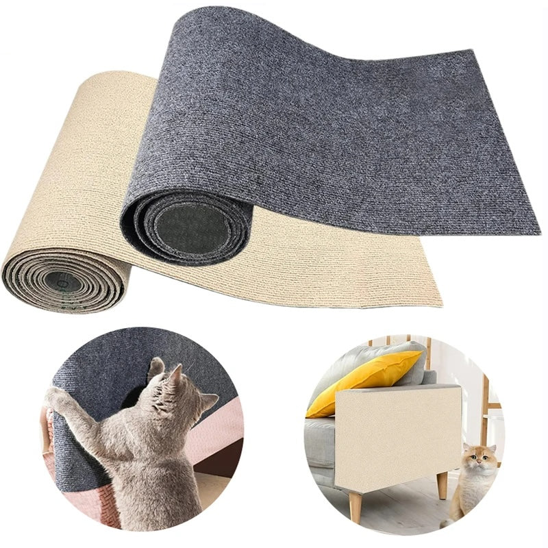 Premium Self-Adhesive Cat Anti Scratch Mat - Trimmable Furniture Protector for Couch, Wall & Chair - Durable Polyester Cat Scratching Pad