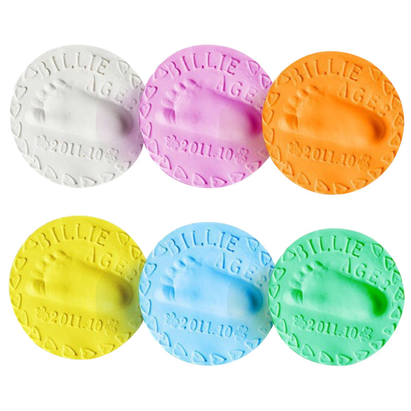 Baby Clay Footprint Ornament Kit - Håndaftryk og fodaftryksminde til hukommelsen til nyfødte