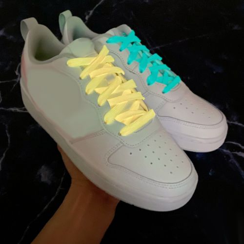 Cordones de Zapatos Fluorescentes que Brillan en la Oscuridad - Cordones de Zapatos Luminosos de Ne?n de Alta Visibilidad para Zapatillas y Zapatos Casuales