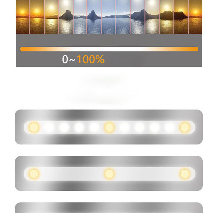 Bilsolskærm LED-sminkespejl - genopladeligt makeupspejl med 3 lystilstande og dæmpbar berøringskontrol