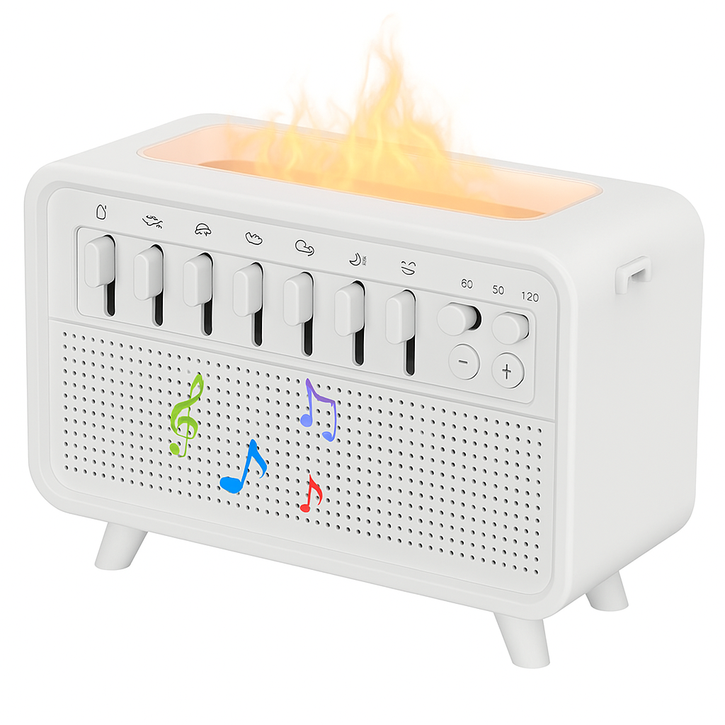 3 in 1 Bluetooth Humidifier with Night Light and White Noise Machine Ultrasonic Cool Mist Sleep Aid with Sound Machine and Ambient Light for Bedroom Nursery and Office