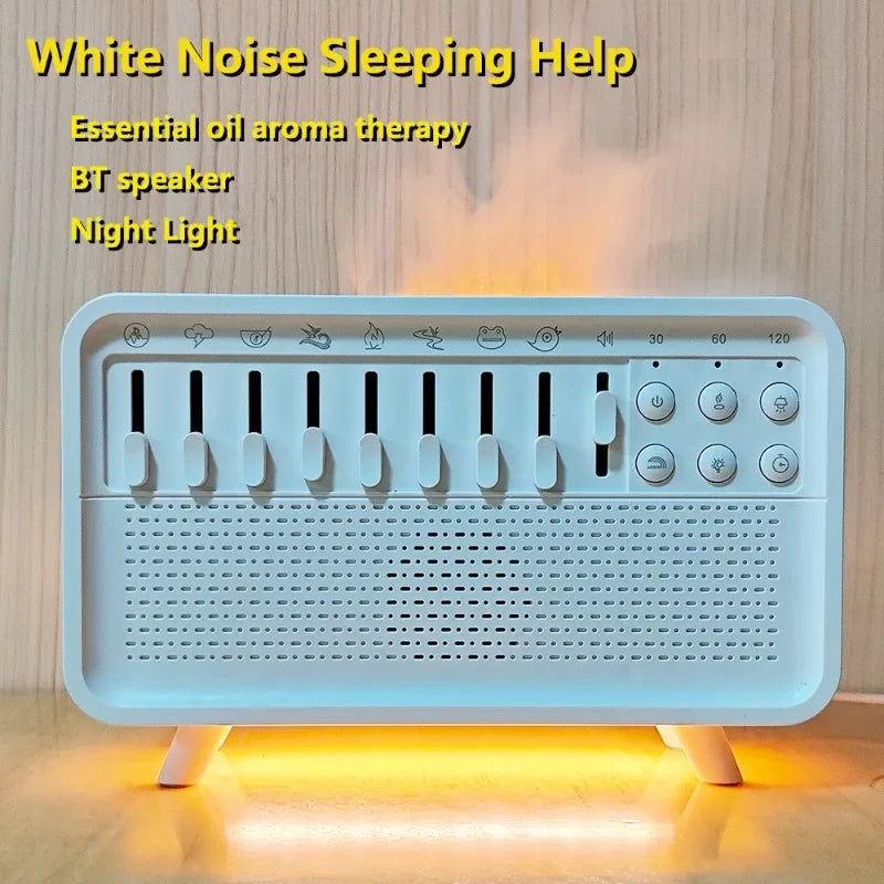 3 in 1 Bluetooth Humidifier with White Noise Machine Night Light Ultrasonic Cool Mist for Bedroom Nursery and Office
