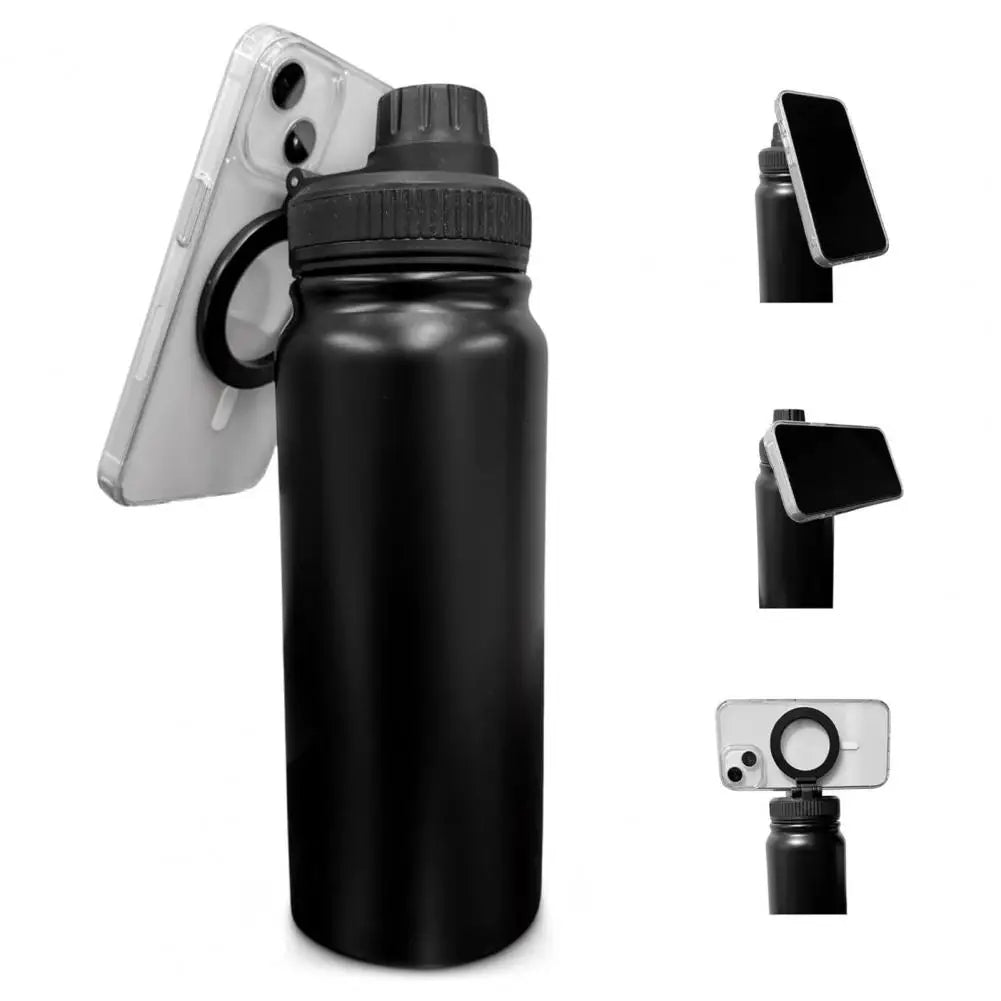 Insulated Stainless Steel Water Bottle with MagSafe Compatible Phone Mount - 1L All-in-One Hydration and Hands-Free Solution