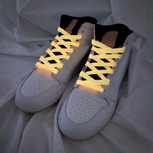 Cordones de Zapatos Fluorescentes que Brillan en la Oscuridad - Cordones de Zapatos Luminosos de Ne?n de Alta Visibilidad para Zapatillas y Zapatos Casuales