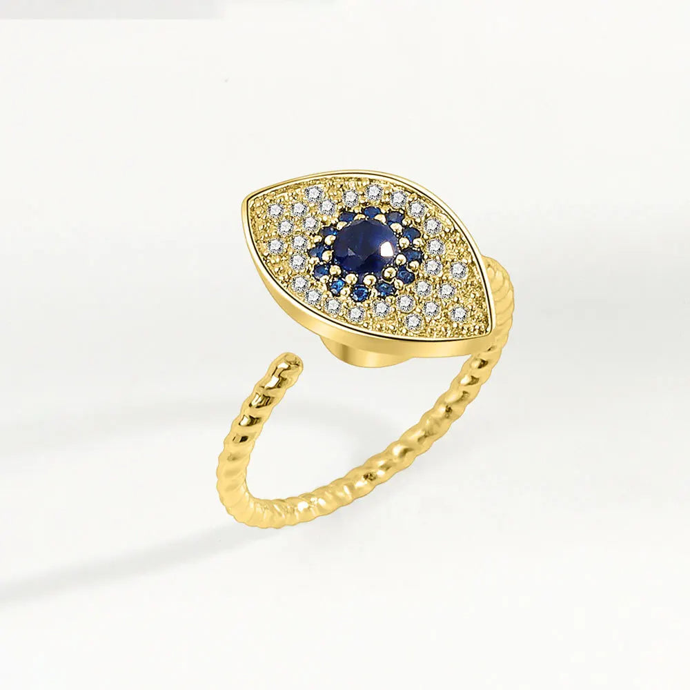 Anello Fidget Anti-Ansietà con Cristallo di Rame - Gioiello Anti-Stress Regolabile