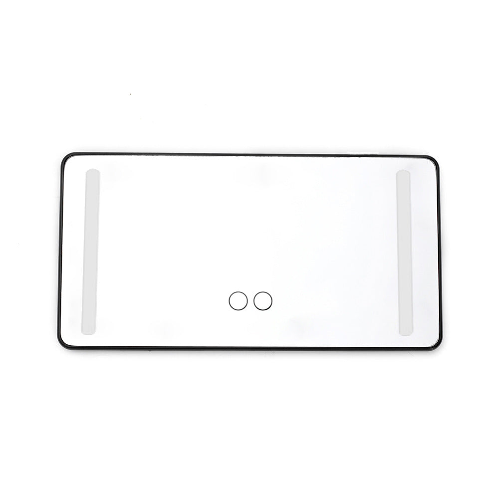 Bilsolskærm LED-sminkespejl - genopladeligt makeupspejl med 3 lystilstande og dæmpbar berøringskontrol