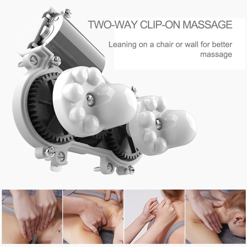 U-Shaped Shiatsu Neck Massager Pillow with Heat - Deep Tissue Kneading Massage, Rechargeable Portable Travel Pillow with Auto-Shutoff