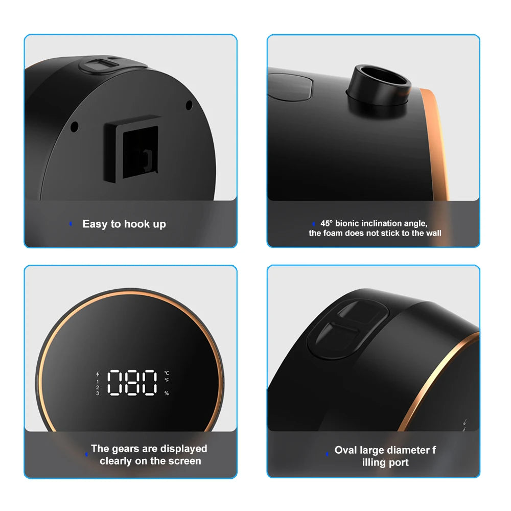 Automatisk skummende håndsæbedispenser - berøringsfri sensor sæbedispenser med justerbare indstillinger