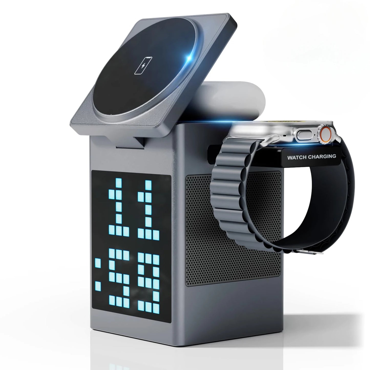 6 In 1 Magnetic Wireless Charger And Speaker For Multiple Devices
