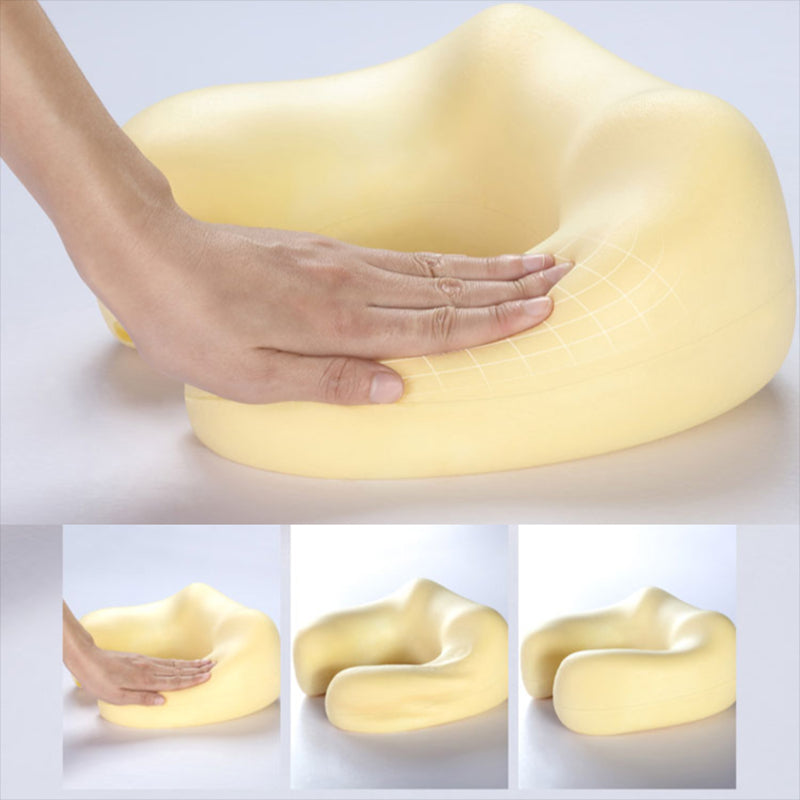 U-Shaped Shiatsu Neck Massager Pillow with Heat - Deep Tissue Kneading Massage, Rechargeable Portable Travel Pillow with Auto-Shutoff