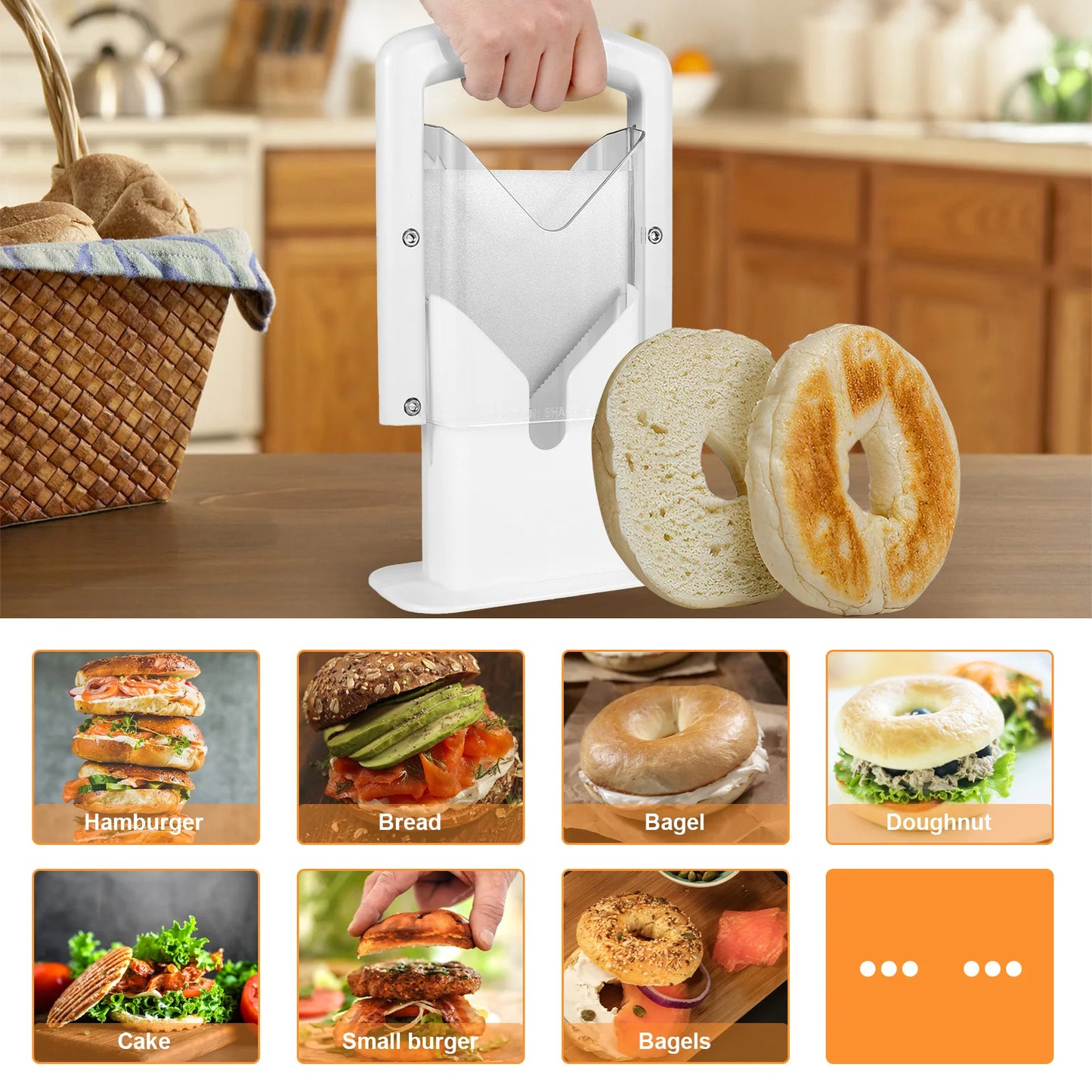 Pemotong Roti Bagel - Peralatan Dapur Premium untuk Irisan Sempurna