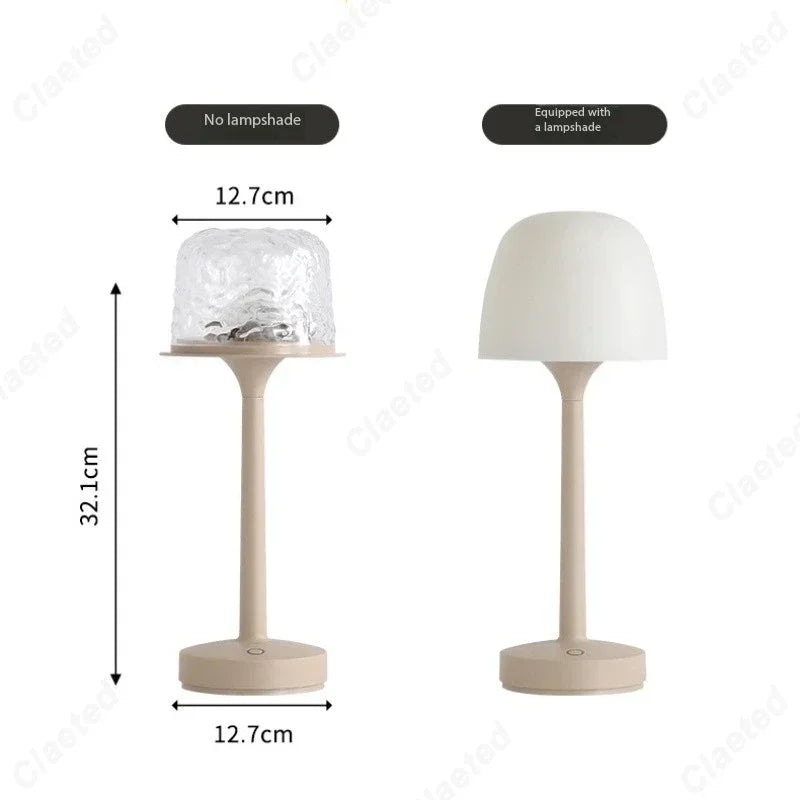 Lampada da Tavolo a Forma di Fungo con Proiezione Onde d'Acqua - Luce Ambientale LED a 16 Colori con Controllo Tattile per Camera da Letto, Salotto e Decorazione per la Casa