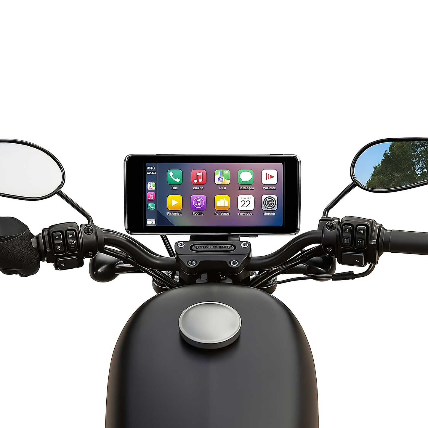 7 Inch Touchscreen Motorcycle Navigation System IP67 Waterproof GPS Display