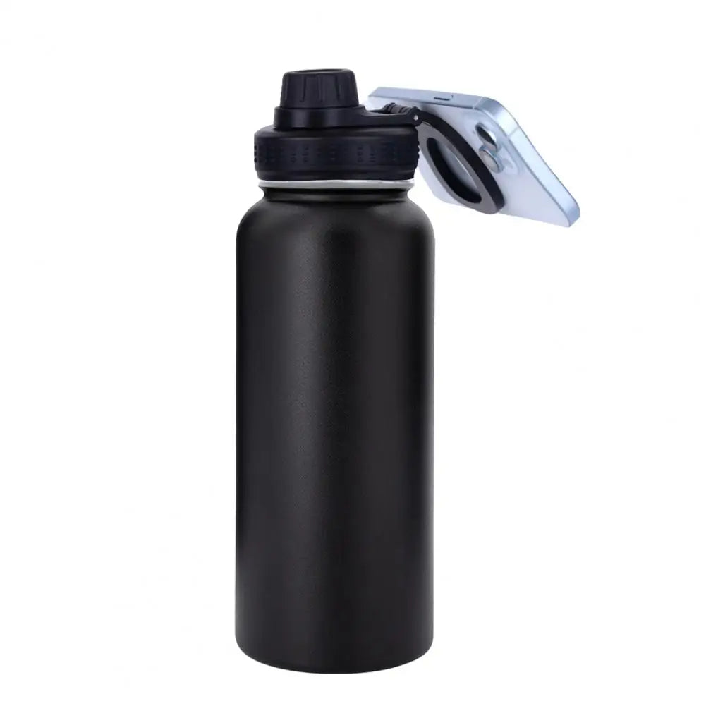 Insulated Stainless Steel Water Bottle with MagSafe Compatible Phone Mount - 1L All-in-One Hydration and Hands-Free Solution