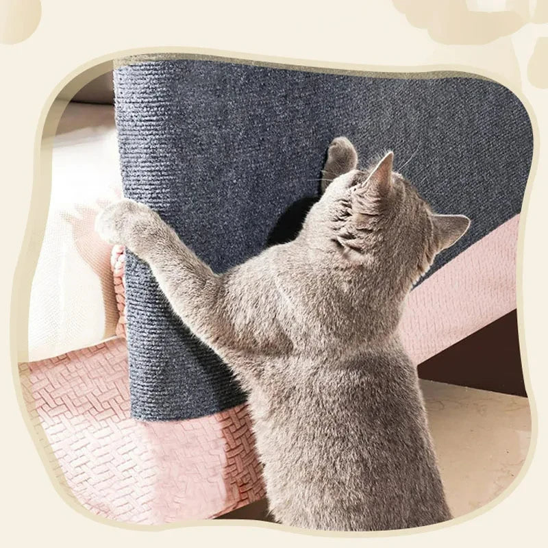 Premium Self-Adhesive Cat Anti Scratch Mat - Trimmable Furniture Protector for Couch, Wall & Chair - Durable Polyester Cat Scratching Pad