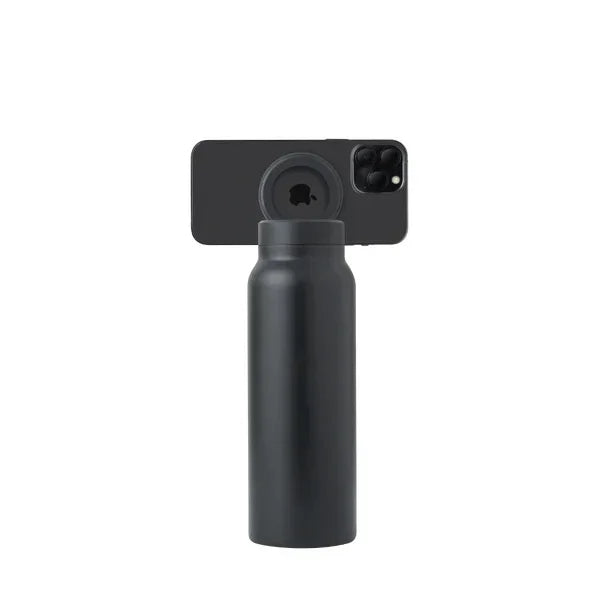 Botella de Agua Aislada Compatible con MagSafe con Soporte para Teléfono Giratorio 360° - Acero Inoxidable de 24oz