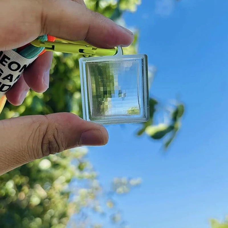 8 Bit Retro Pixel Filter Keychain Creative Photography Lens and Gaming Effects