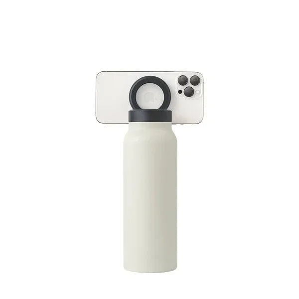 Botella de Agua Aislada Compatible con MagSafe con Soporte para Teléfono Giratorio 360° - Acero Inoxidable de 24oz
