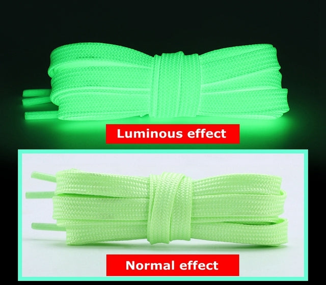 Cordones de Zapatos Fluorescentes que Brillan en la Oscuridad - Cordones de Zapatos Luminosos de Ne?n de Alta Visibilidad para Zapatillas y Zapatos Casuales
