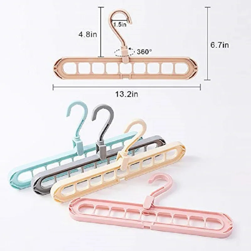 9 in 1 Magic Space Saving Hanger 360 Degree Rotating Cascading Closet Organizer General