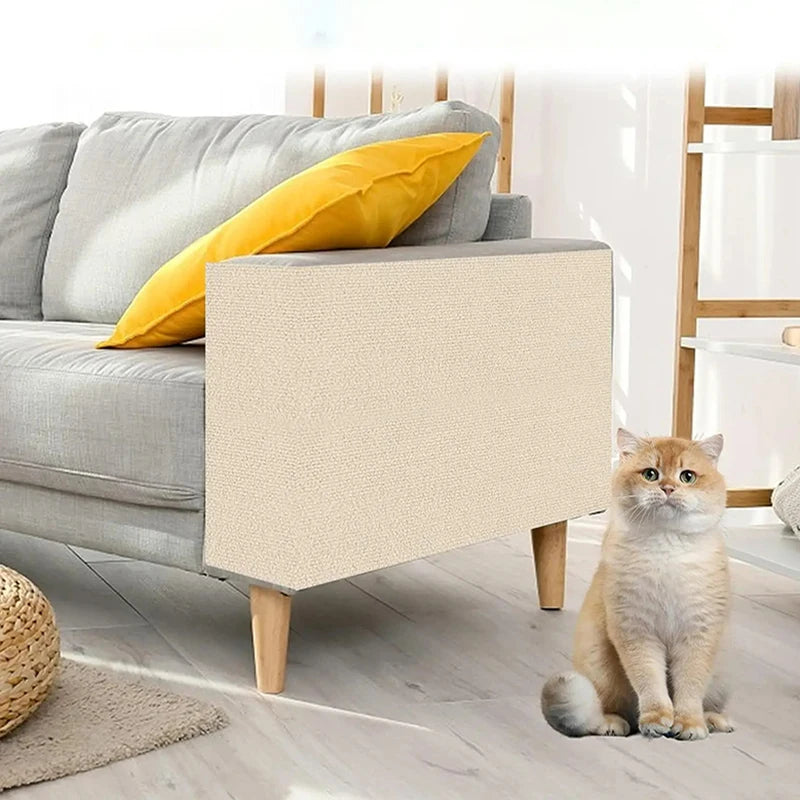 Premium Self-Adhesive Cat Anti Scratch Mat - Trimmable Furniture Protector for Couch, Wall & Chair - Durable Polyester Cat Scratching Pad