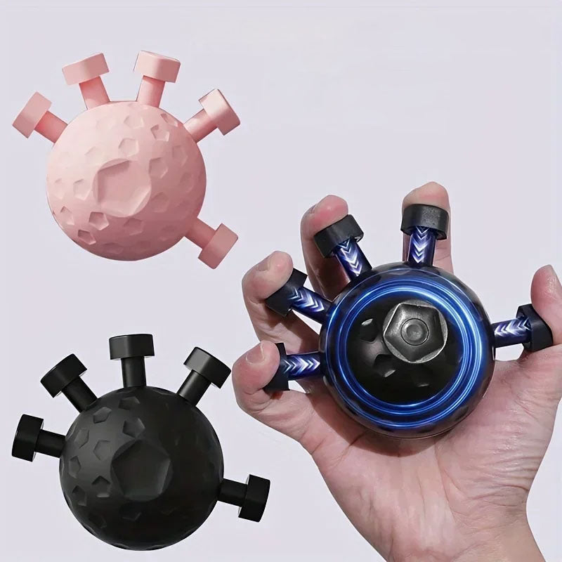 Justerbar Finger Grip Strengthener Håndtræner for atleter Musikere og Rehabilitering Sort