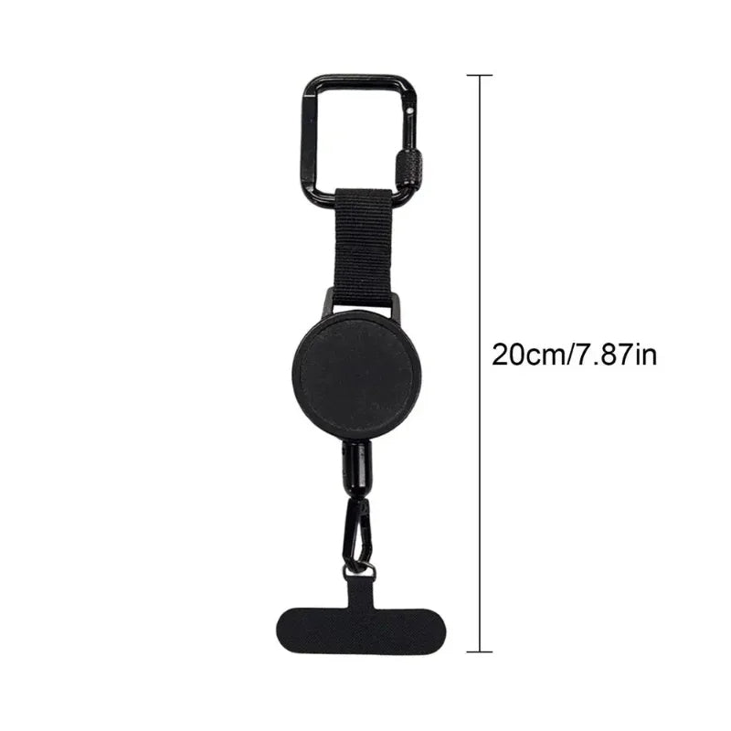 Anti Theft Cell Phone Retractable Lanyard with Carabiner Clip Universal Hands Free Tether for Outdoor Activities