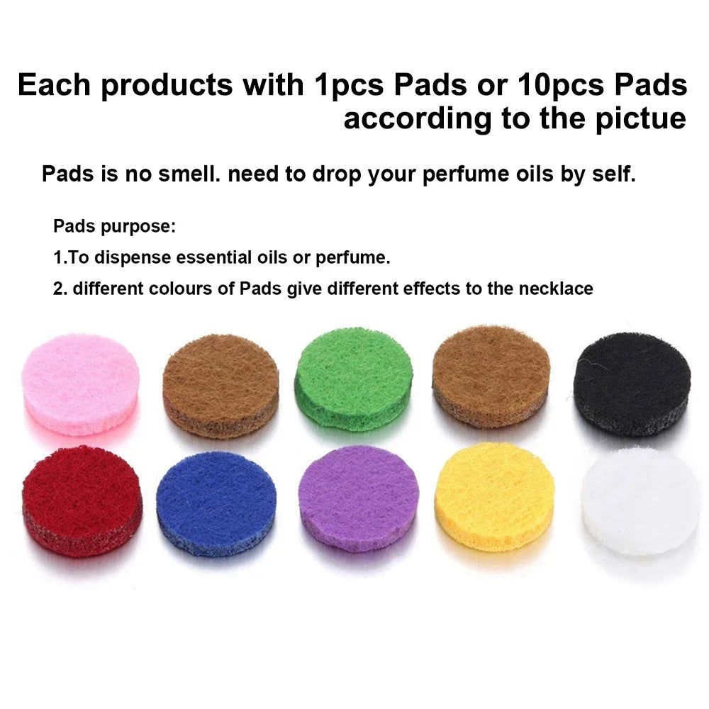 Aromaterapi duft armbånd æterisk olie diffuser medaljon smykker sølv