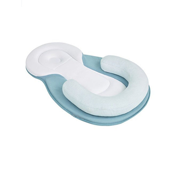 Baby Anti-Rollover Sovepude Børnelæge Anbefalet Nyfødt Sleep Positioner Safe Side Sove Fladt Hoved Syndrom Forebyggelse Grøn