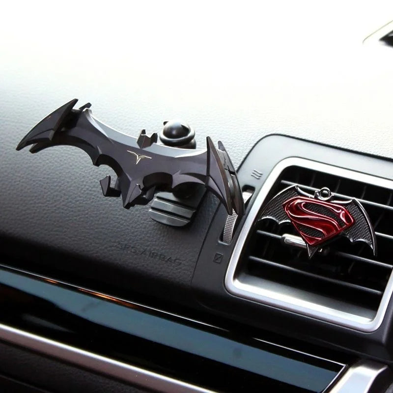 Bat Shaped Gravity Phone Holder for Cars Universal Vent Mount with Automatic Locking for 4 to 6.5 Inch Phones Blue