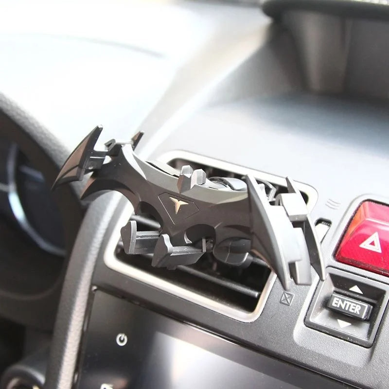 Bat-formet gravity telefonholder til biler Universal Vent Mount med automatisk låsning til 4 til 6,5 tommer telefoner rød