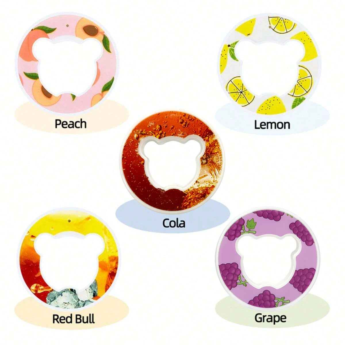 Bear Fruit Flavor Pods Mixed Fruit Zero Sugar Zero Calorie Scent Pods for Water Bottles