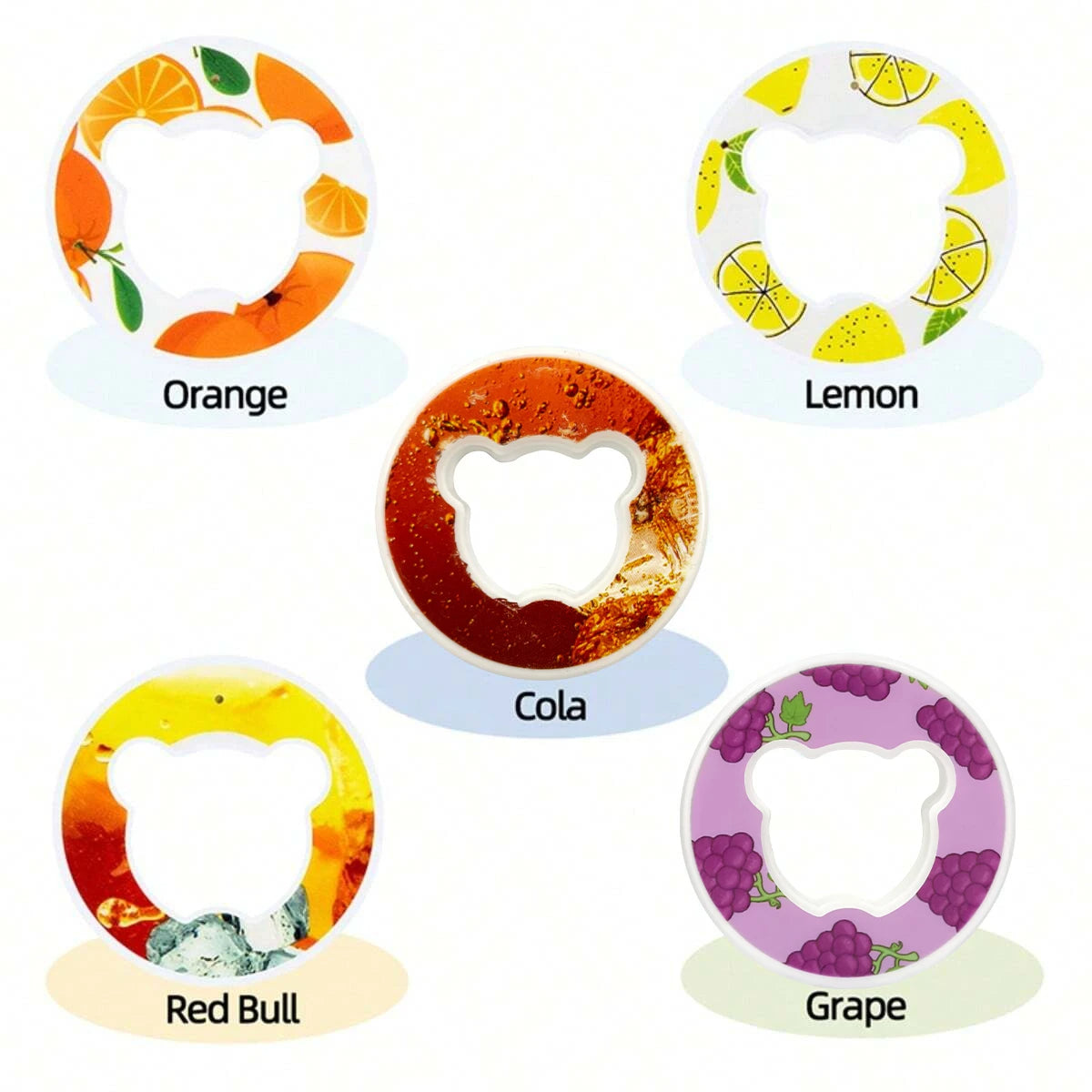 Bear Fruit Flavor Pods Peach Zero Sugar Zero Calorie Scent Pods for Water Bottles