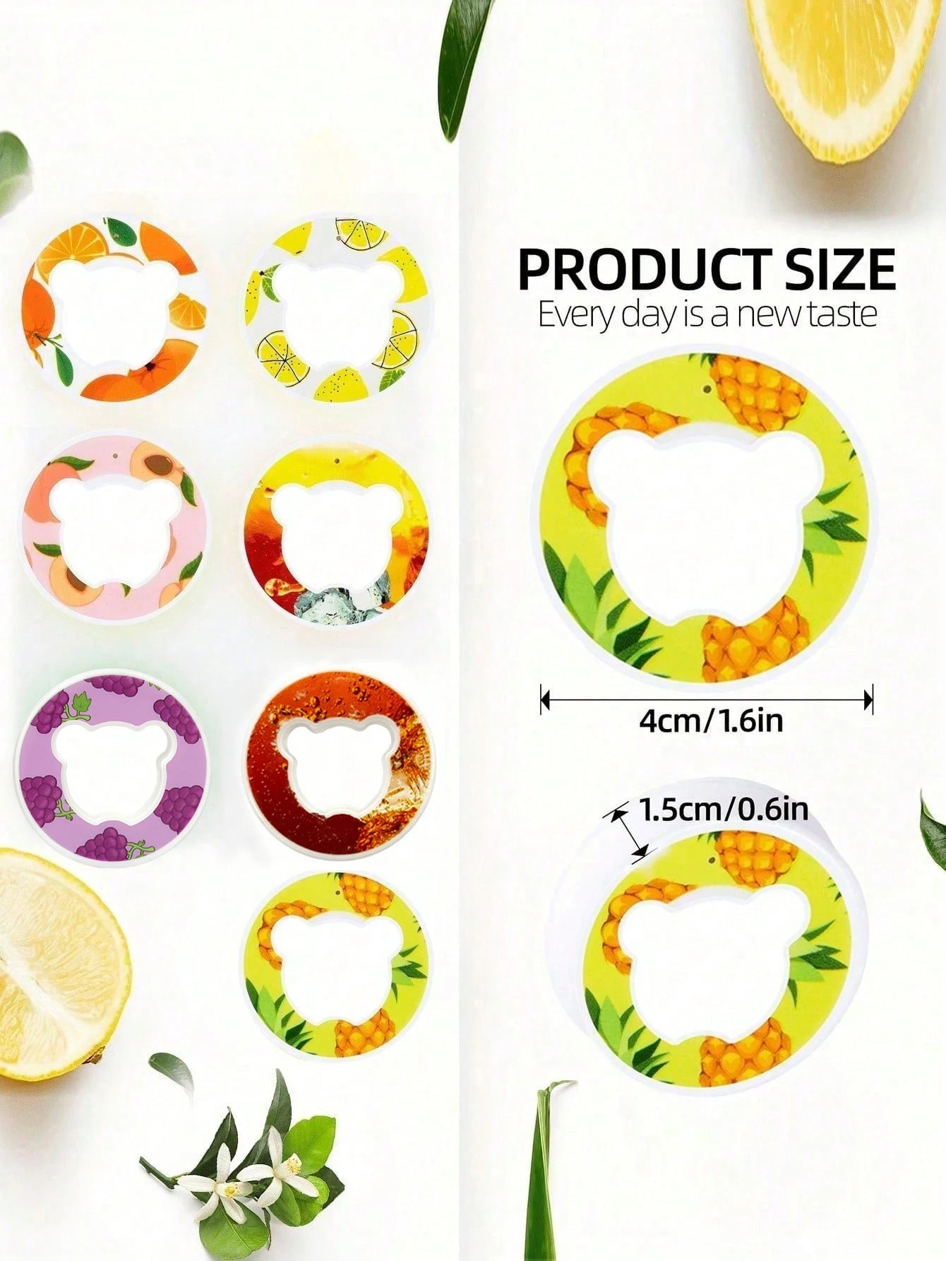 Bear Fruit Flavor Pods Strawberry Zero Sugar Zero Calorie Scent Pods for Water Bottles
