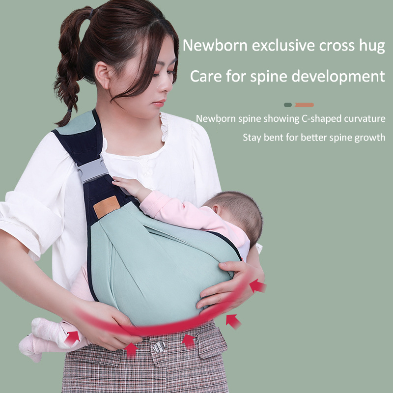 Breathable Mesh Baby Shoulder Carrier Wrap Ergonomic Newborn to Toddler Sling with Padded Shoulders Yellow