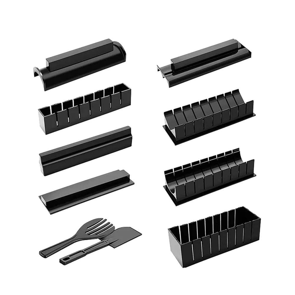 Complete DIY Sushi Maker Kit with Rolling Mold Fork and Spatula for Homemade Sushi