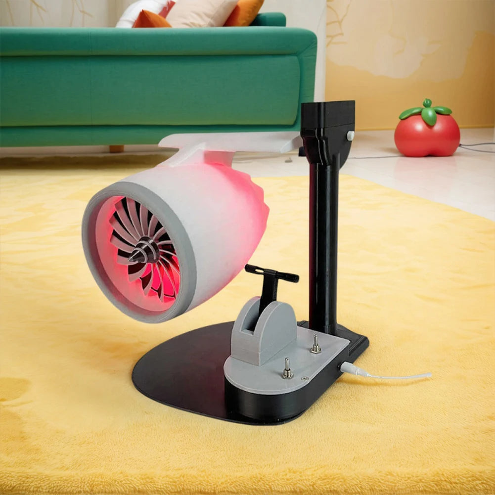 Desktop Jet Engine Fan Humidifier USB Powered Turbofan with Tail Light and Ultrasonic Atomizer