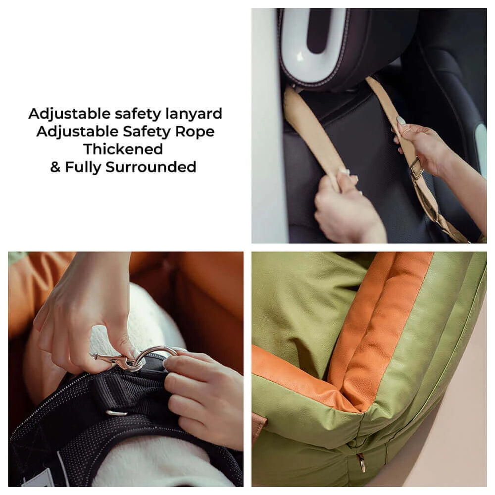 Dog Car Seat Bed Secure with Safety Buckle