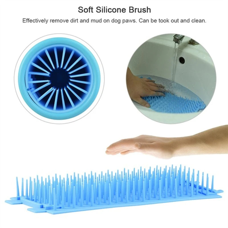 Automatisk Paw Cleaner lavet af højkvalitets, holdbare materialer, designet til at rense kæledyrs poter hurtigt og effektivt, skånsomt mod pels og hud.