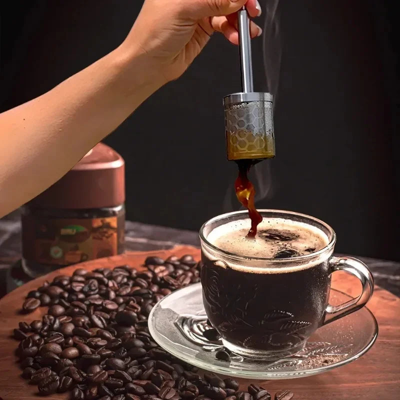Eco Friendly Reusable Stainless Steel Coffee and Tea Filter Sustainable Pour Over Brewing for Perfect Flavor Black