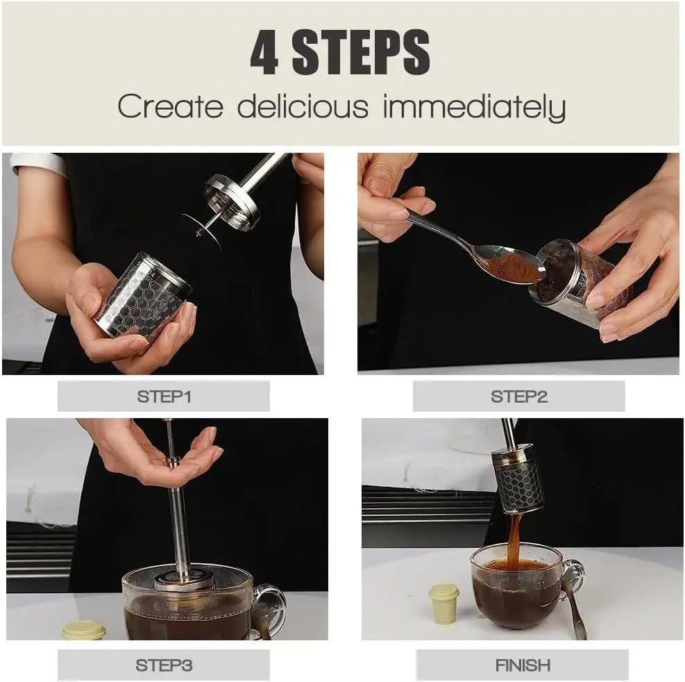 Eco Friendly Reusable Stainless Steel Coffee and Tea Filter Sustainable Pour Over Brewing for Perfect Flavor Gold